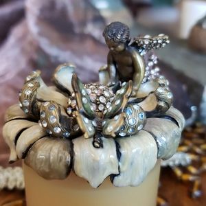Jay Strongwater Vintage Cherub & Butterfly Votive